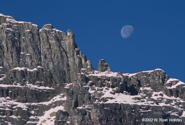 Morning Moon Above Mt. Oberlin