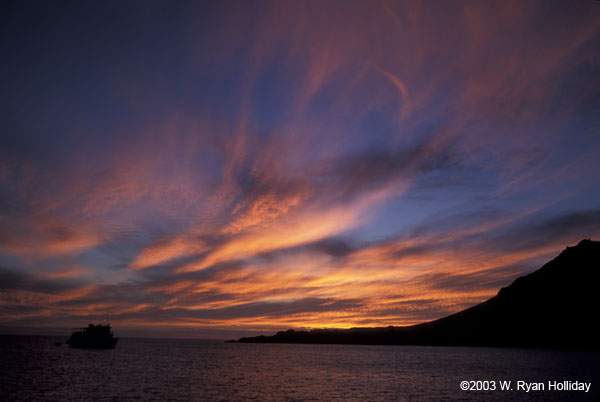 Sunrise near Bartolome Island