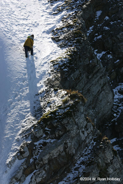 Jerome Poncet on Icy Cliff