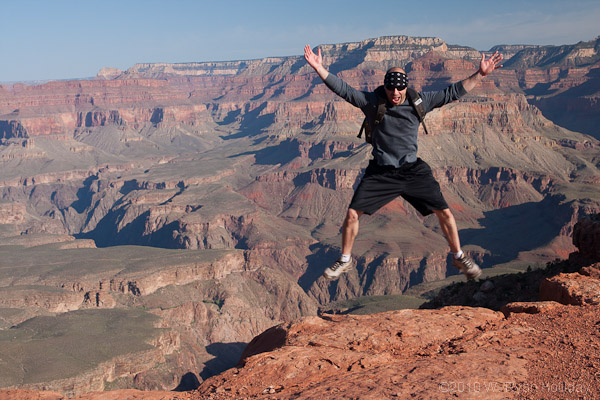 Aaron airborn in the Grand Canyon