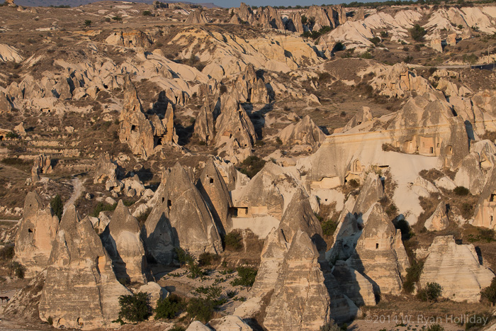 Cappadocia landscape at sunset