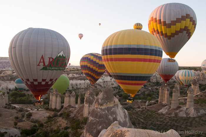 Cappadocia hot air balloons in Love Valley