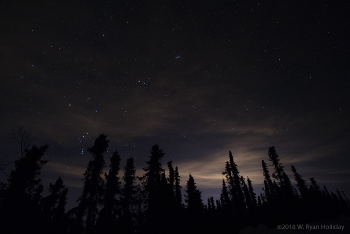 Night sky above Fairbanks