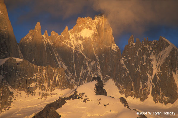 Mt. Fitz Roy Detail at Sunrise