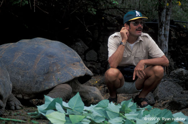 Ron and a Galapagos Tortoise