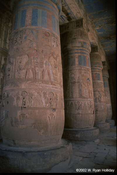 Columns in the Temple of Ramses III