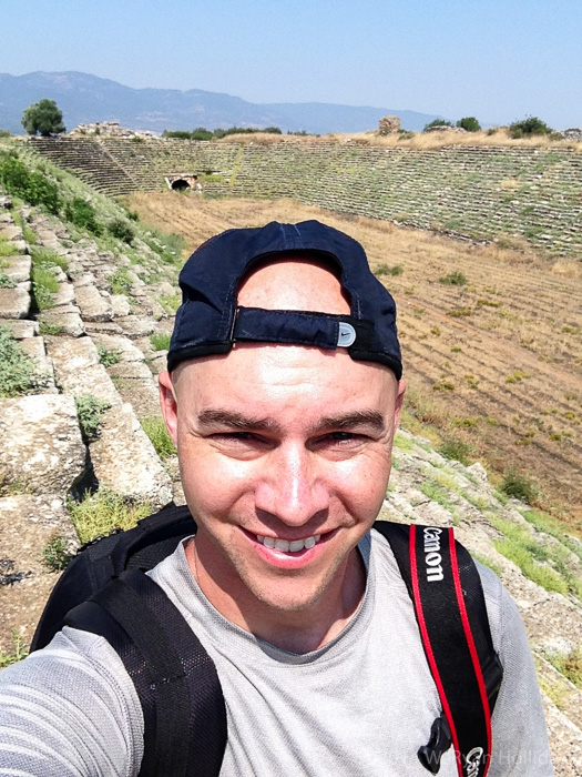 Self-portrait at the stadium in Aphrodisias