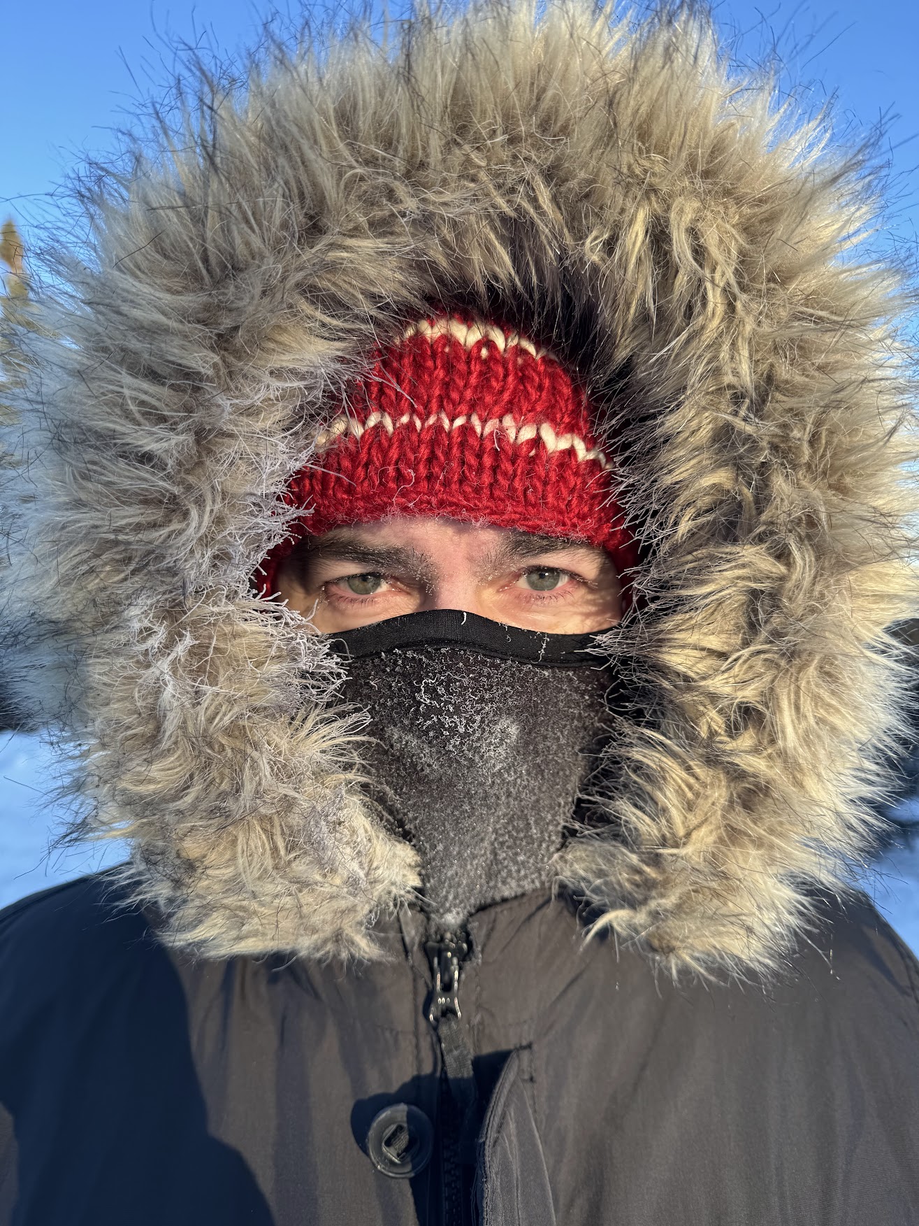 Self-portrait below zero