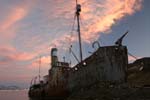 Whaling Ship at Sunset